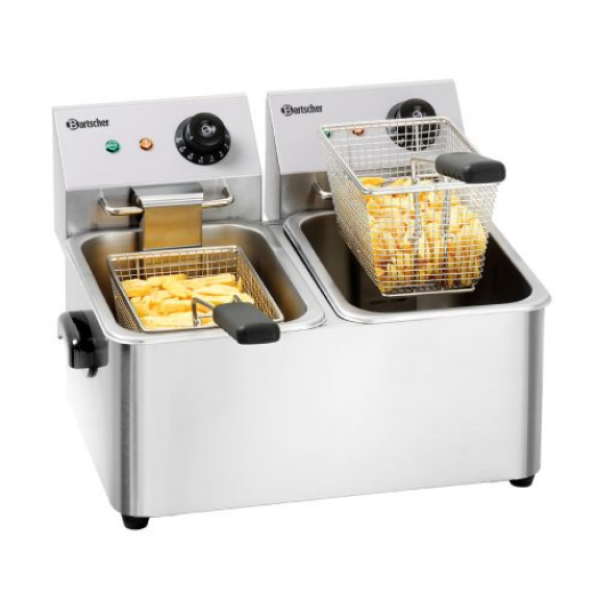  Φριτέζα διπλή ηλεκτρική 4+4 lt